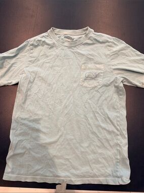 Vineyard Vines Men's Pale Blue Pocket Tee